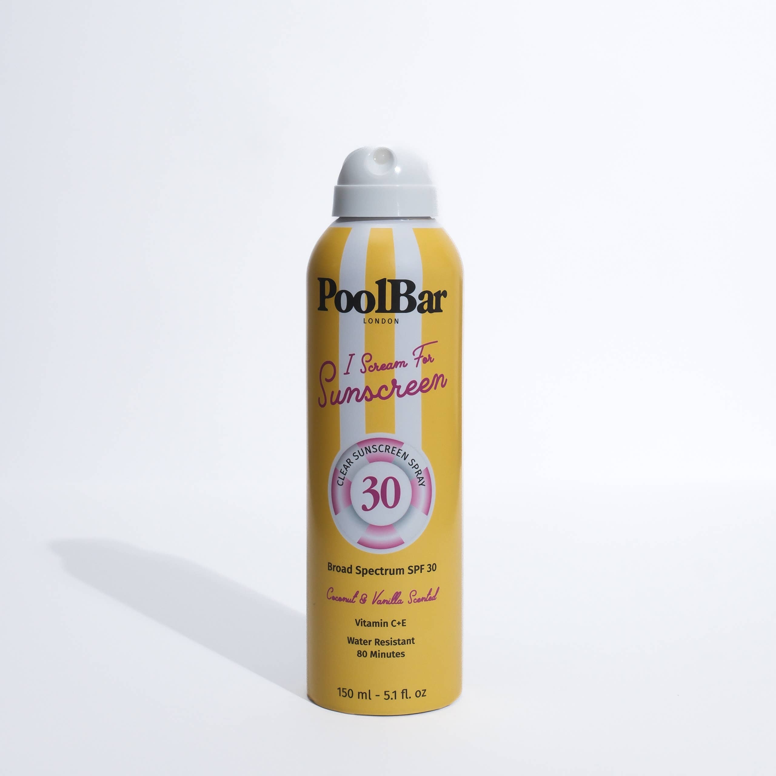 SPF 30 Clear Sunscreen Spray-Coconut and Vanilla Scented