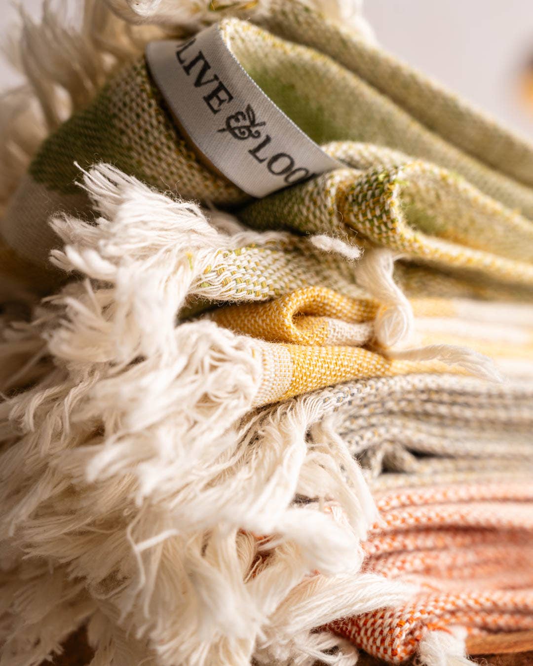 Olive - Hand Stitched Kitchen Towel