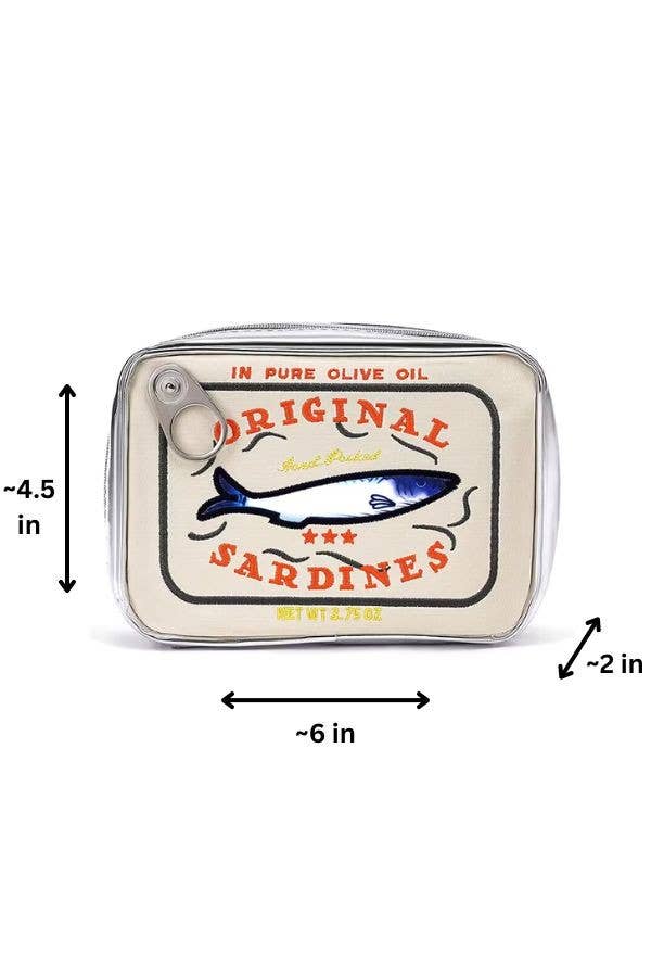 Sardine's Tin Can Gift Cosmetic Bag-Green