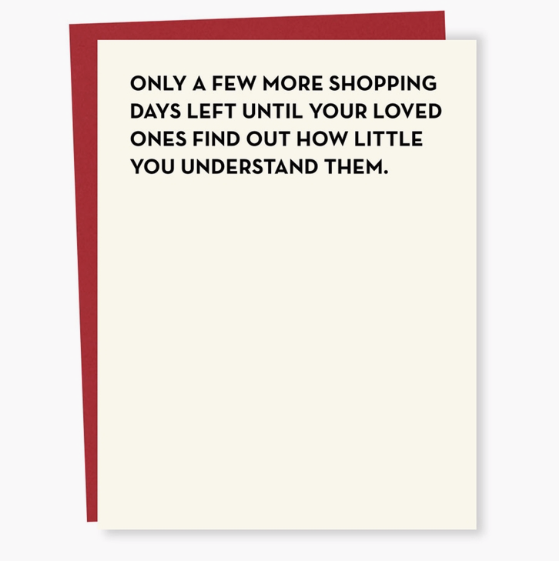 Only a few days left-Shopping Card