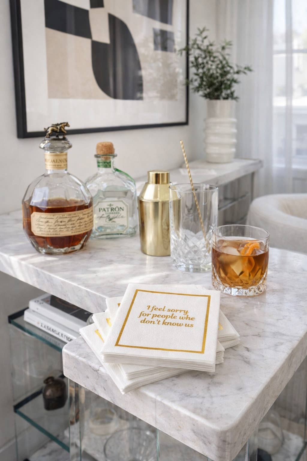 Linen-Feel Cocktail Napkins, Feel Sorry