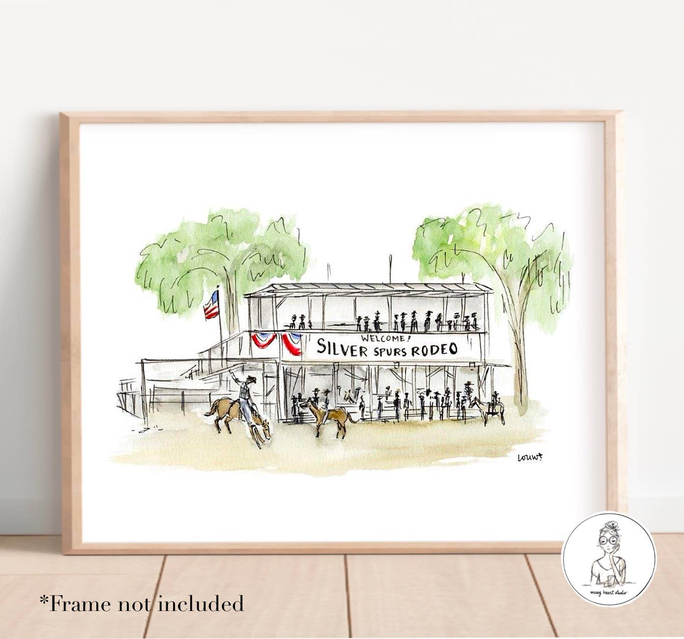 Messy Heart Studio- RFH Custom Local Landmark Watercolor Prints, Personalized Art