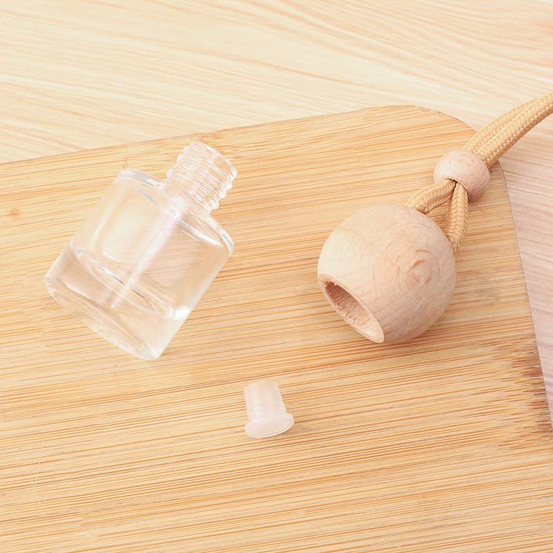 Ball Shaped Cap Car Air Freshener Glass Perfume Bottle