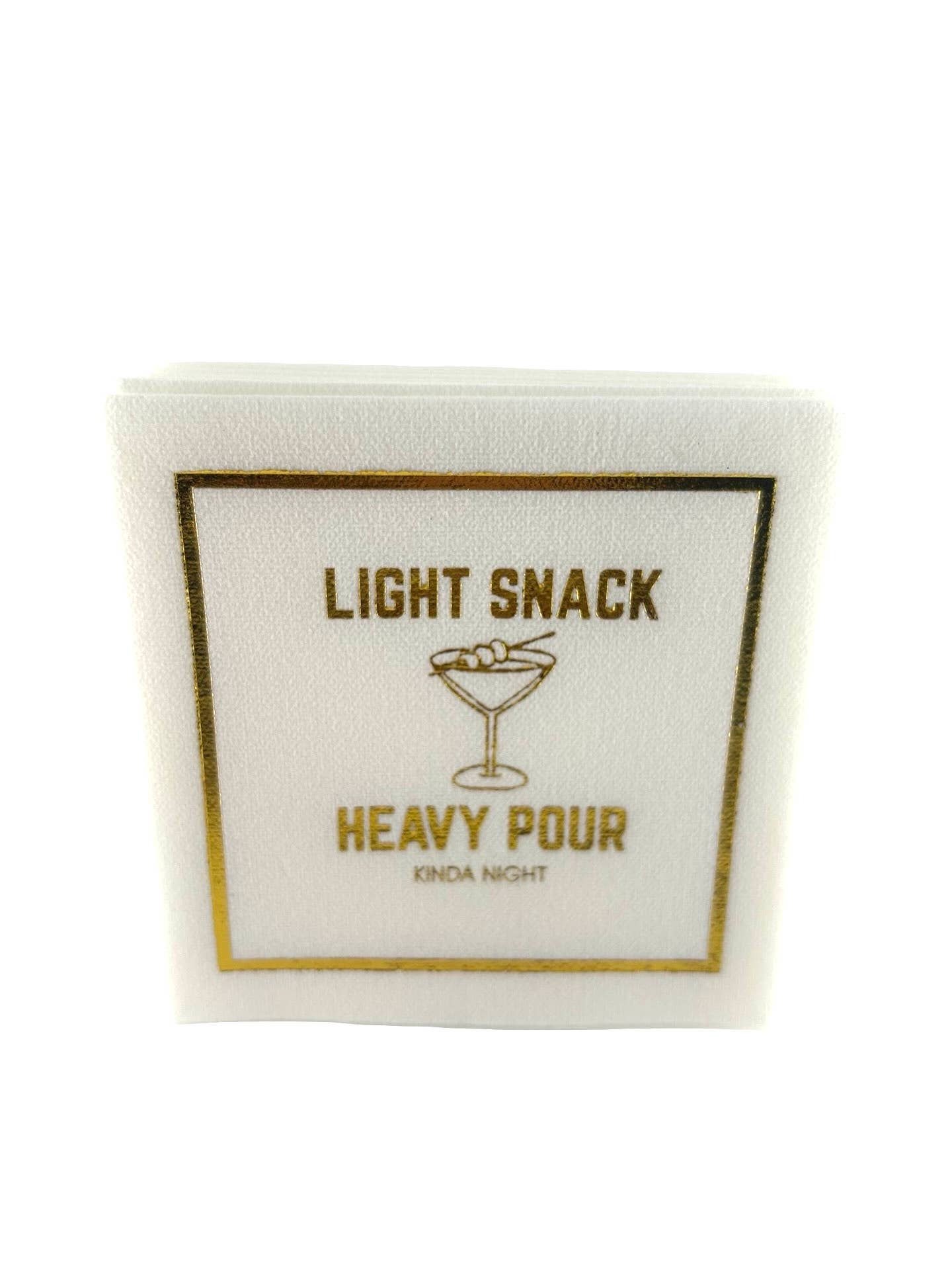Linen-Feel Cocktail Napkins, Light Snack