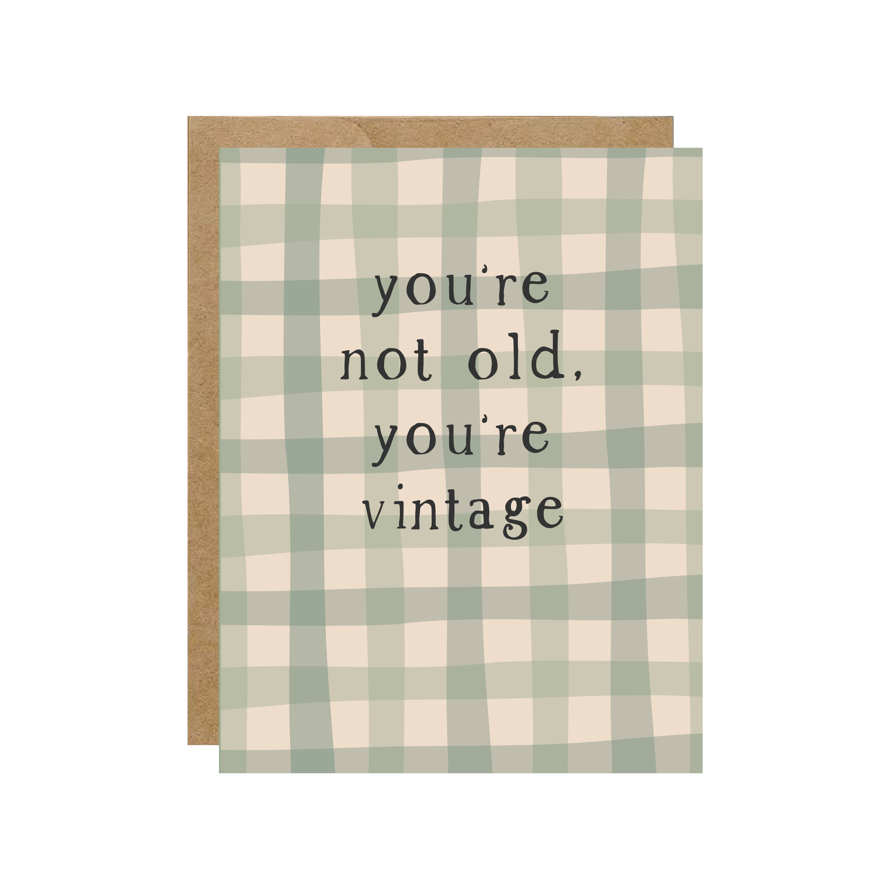 You're Not Old, You're Vintage - Plaid Birthday Card