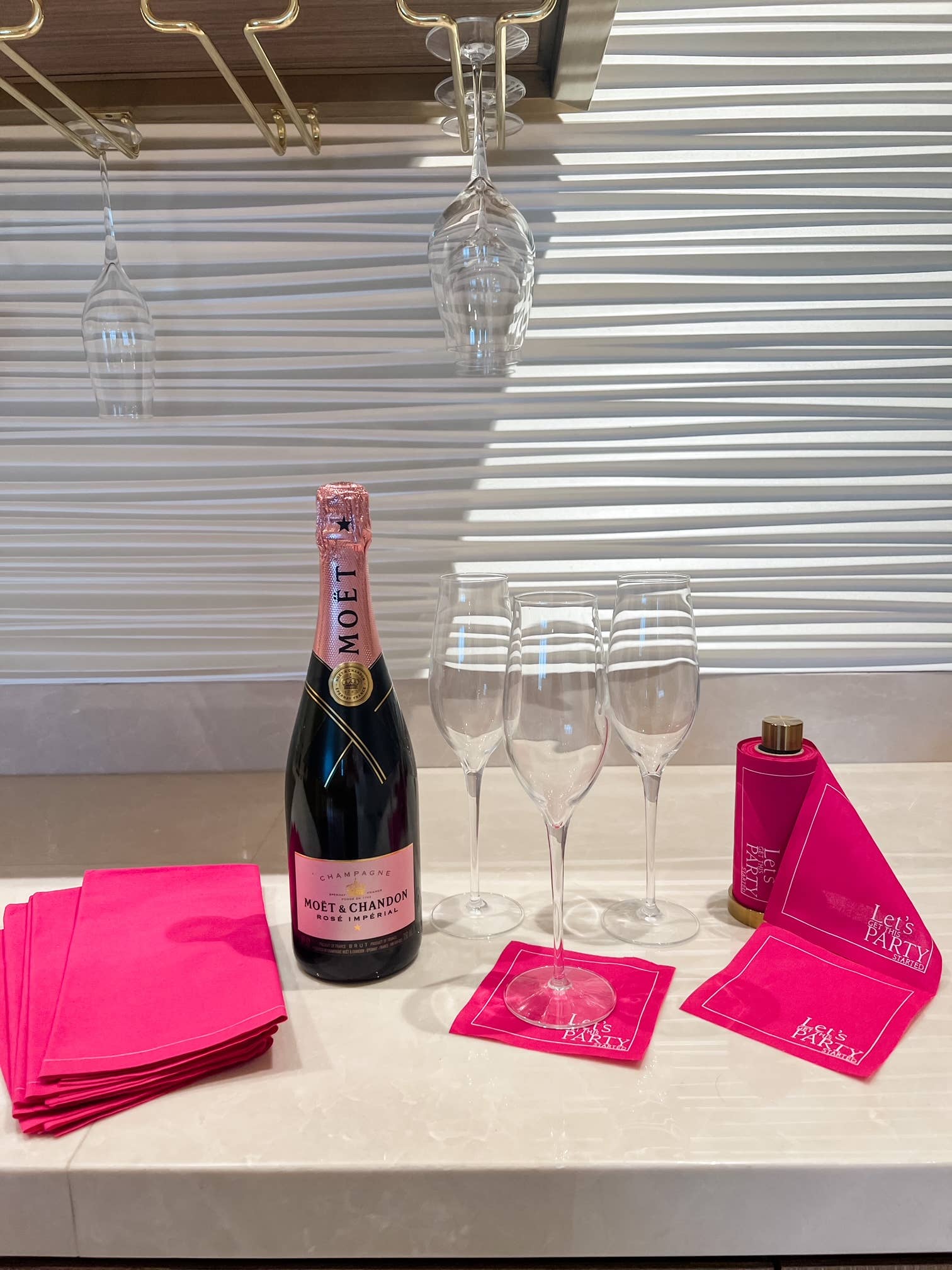 Cotton Cocktail Napkin Roll: Blush Crush (Fuchsia Pink)