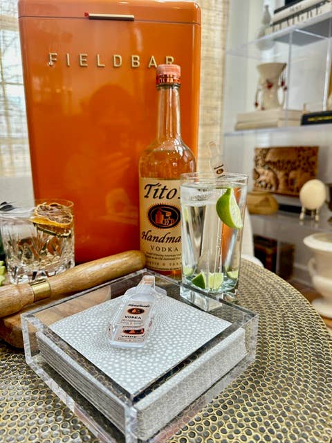 Acrylic Napkin Weight, Vodka