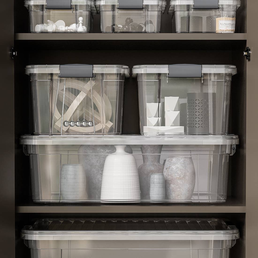 Superio Clear Closet Storage Organizing Container, 46 Liter