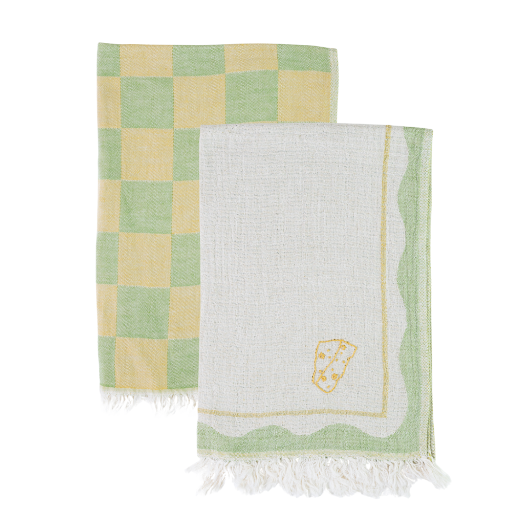 Cheese - Hand Stitched Kitchen Towel