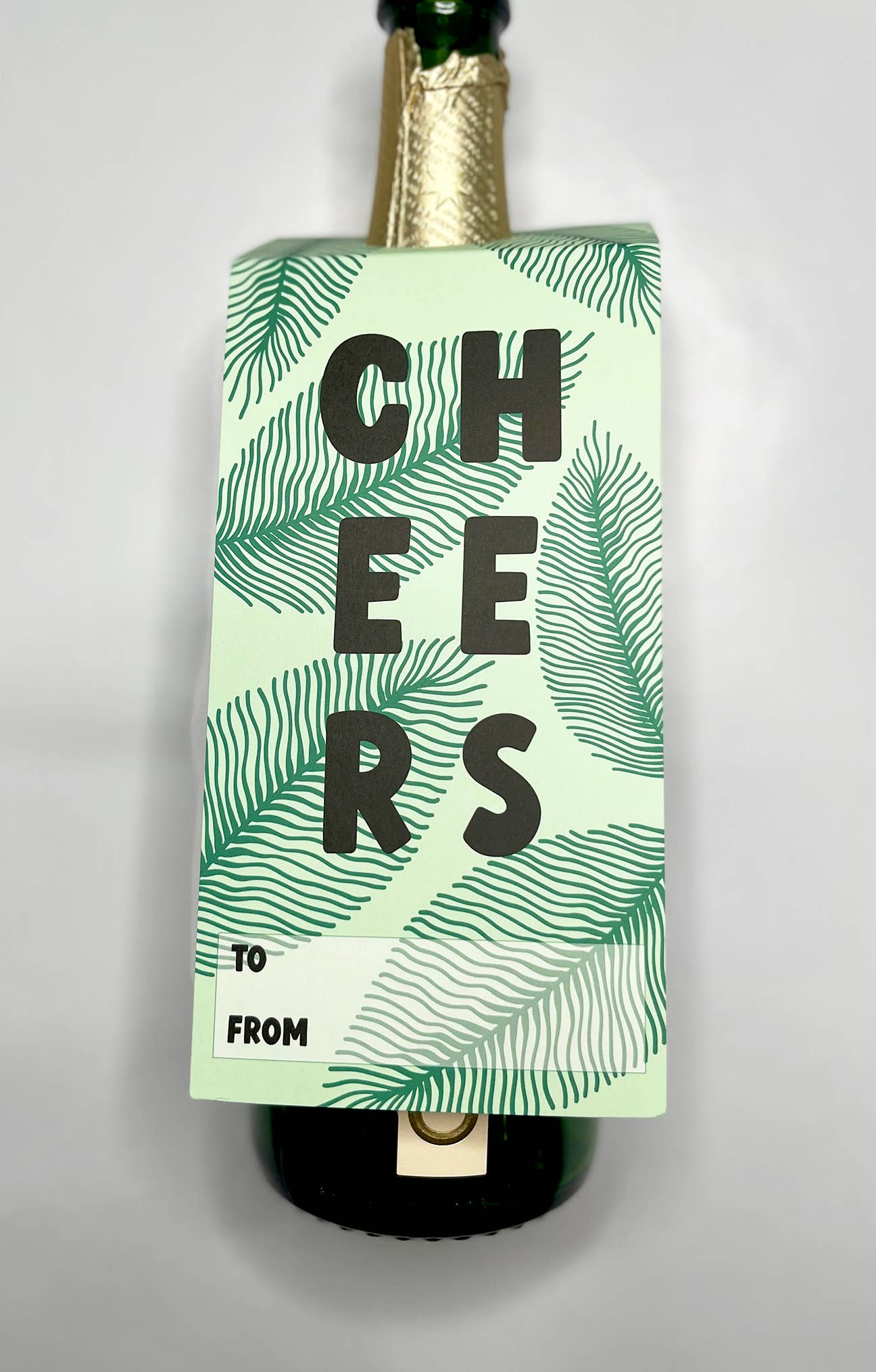 Cheers Wine Bottle Gift Tag, Hostess Gift, Happy hour