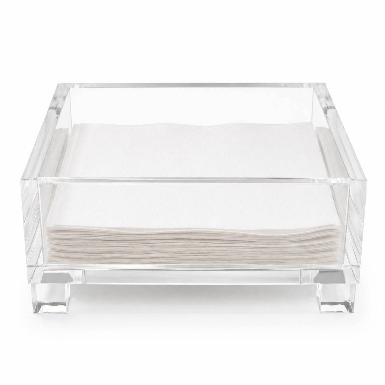 Cocktail Napkin Holder, Cube Feet