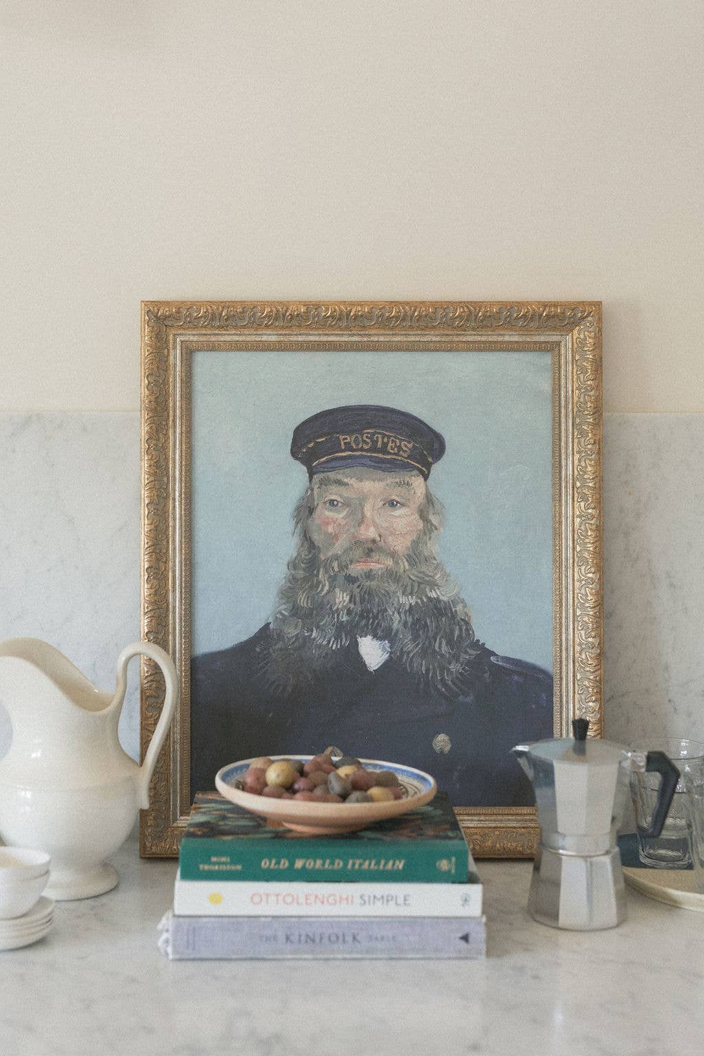 Portrait of a Postman Framed Antique Art