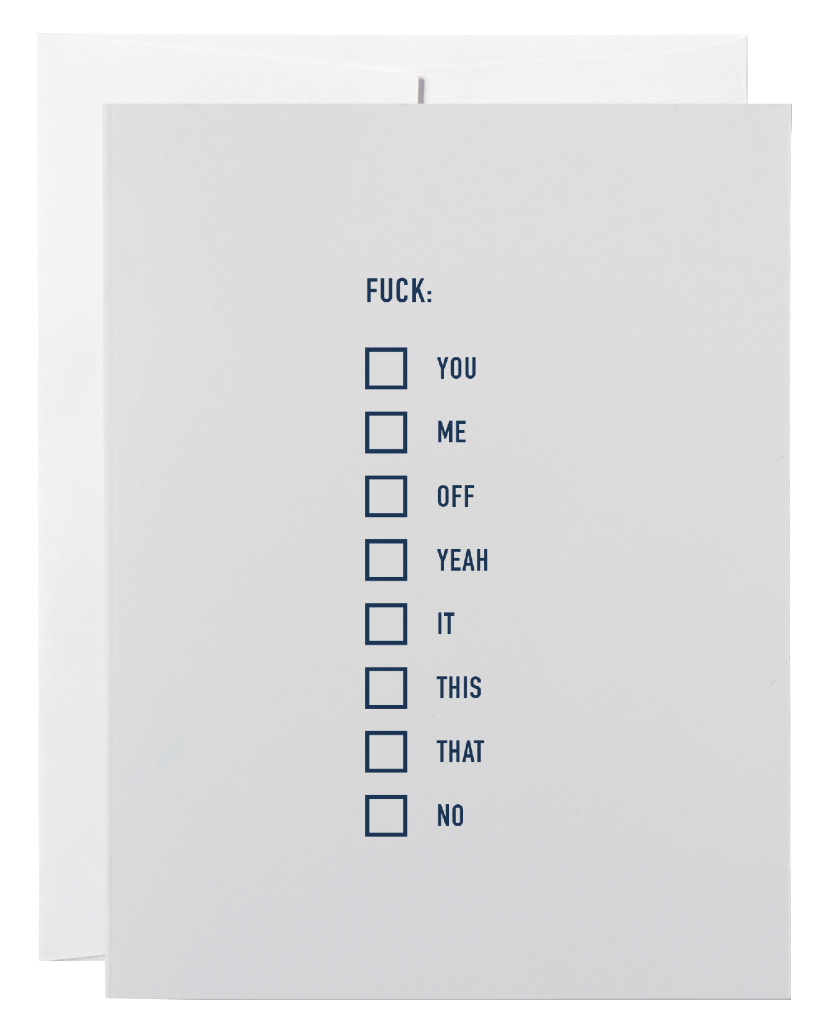 Fuck List Card