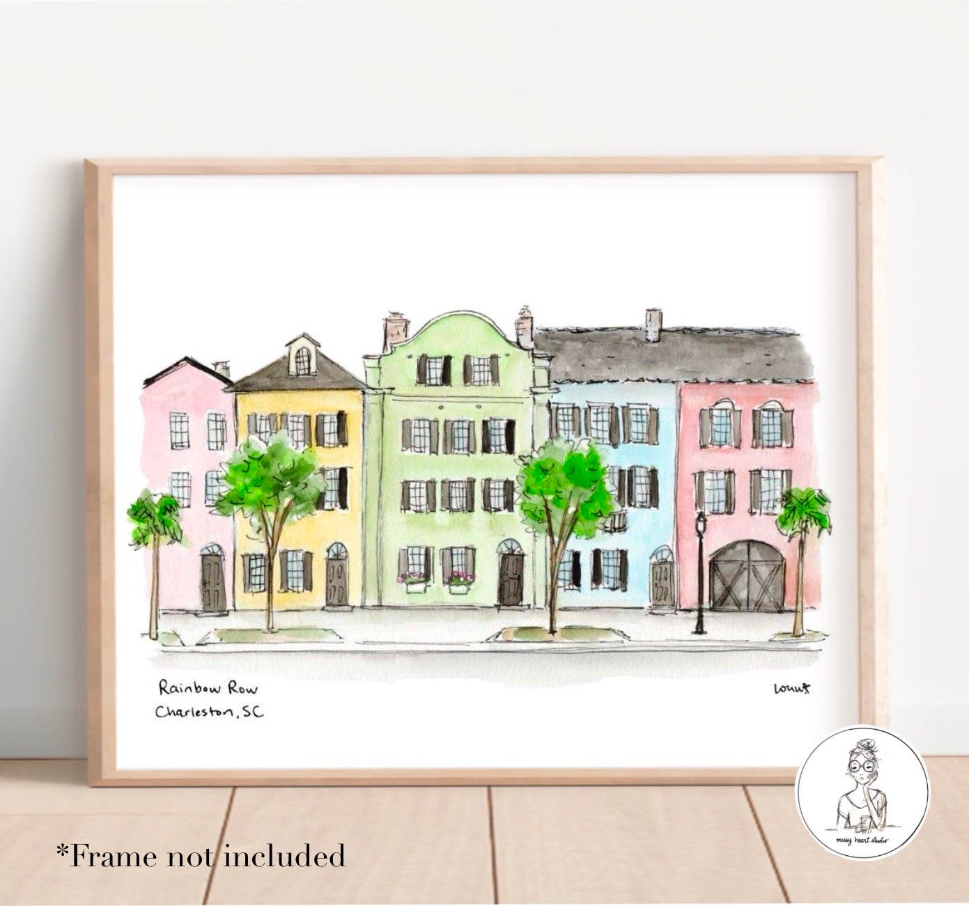 Messy Heart Studio- RFH Custom Local Landmark Watercolor Prints, Personalized Art