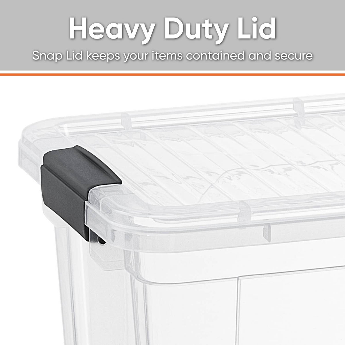 Superio Clear Closet Storage Organizing Container, 46 Liter