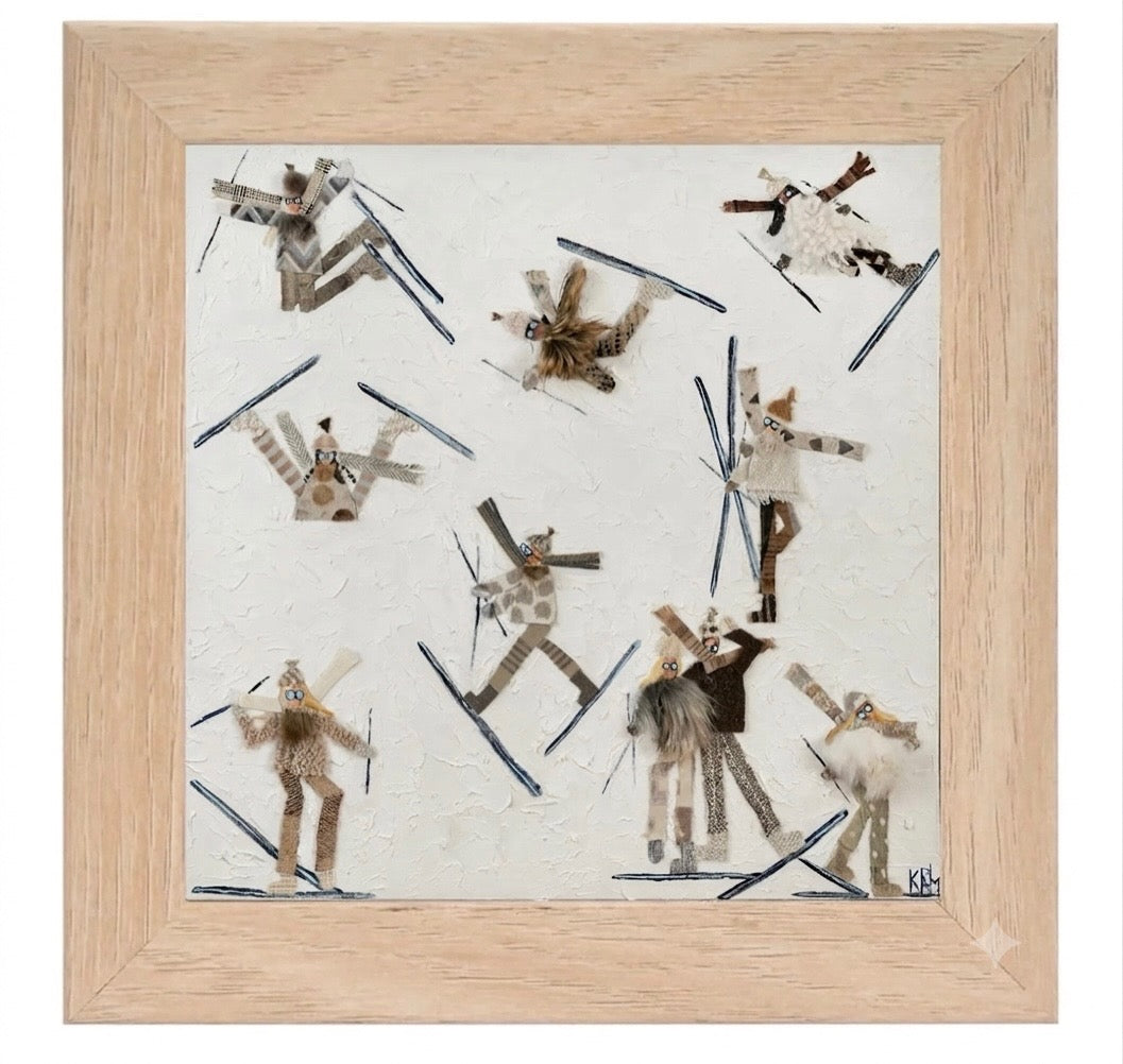 KPalm Fine Art- Skiers in Furs Framed