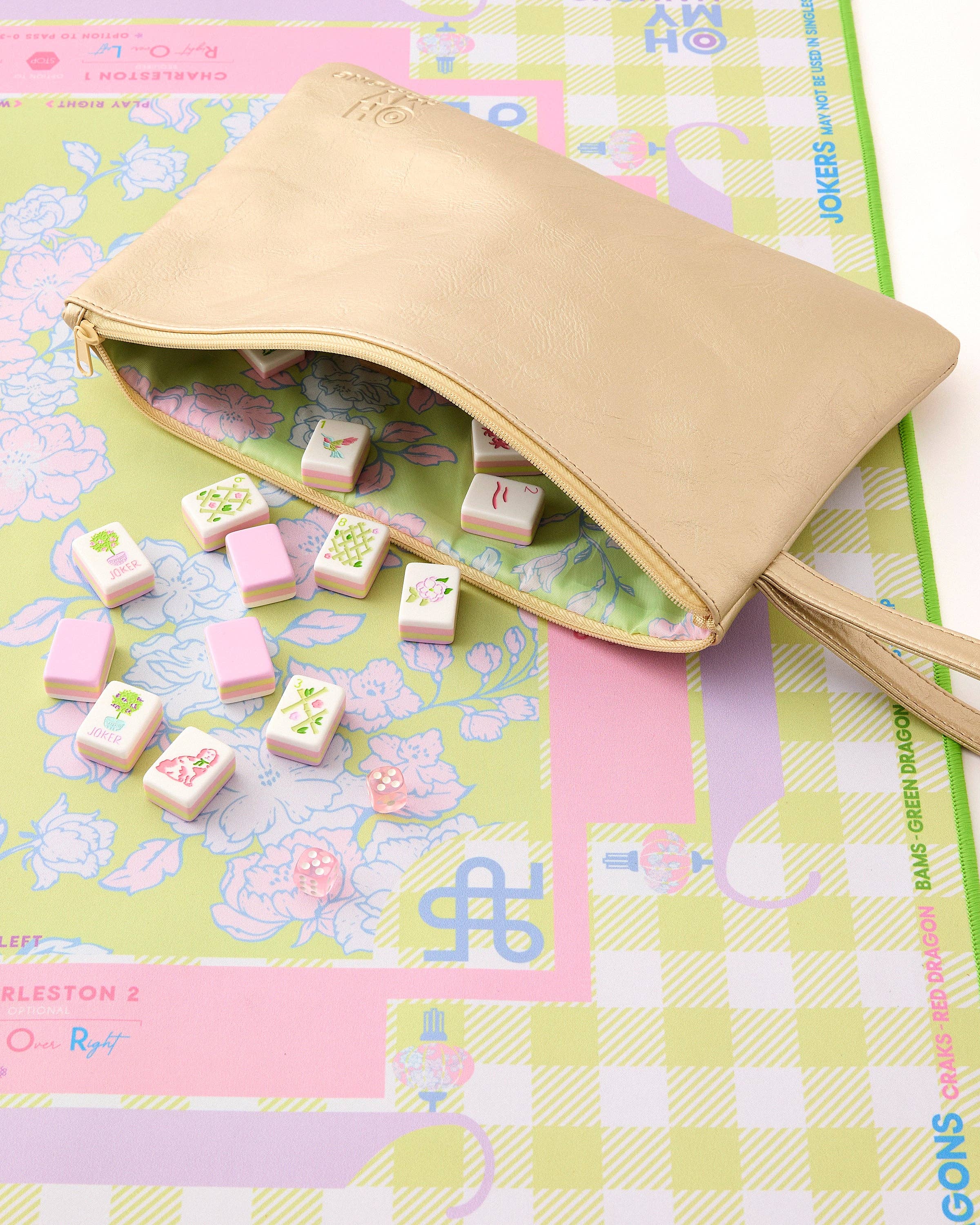 Mahjong Champagne Bloom Tile Bag