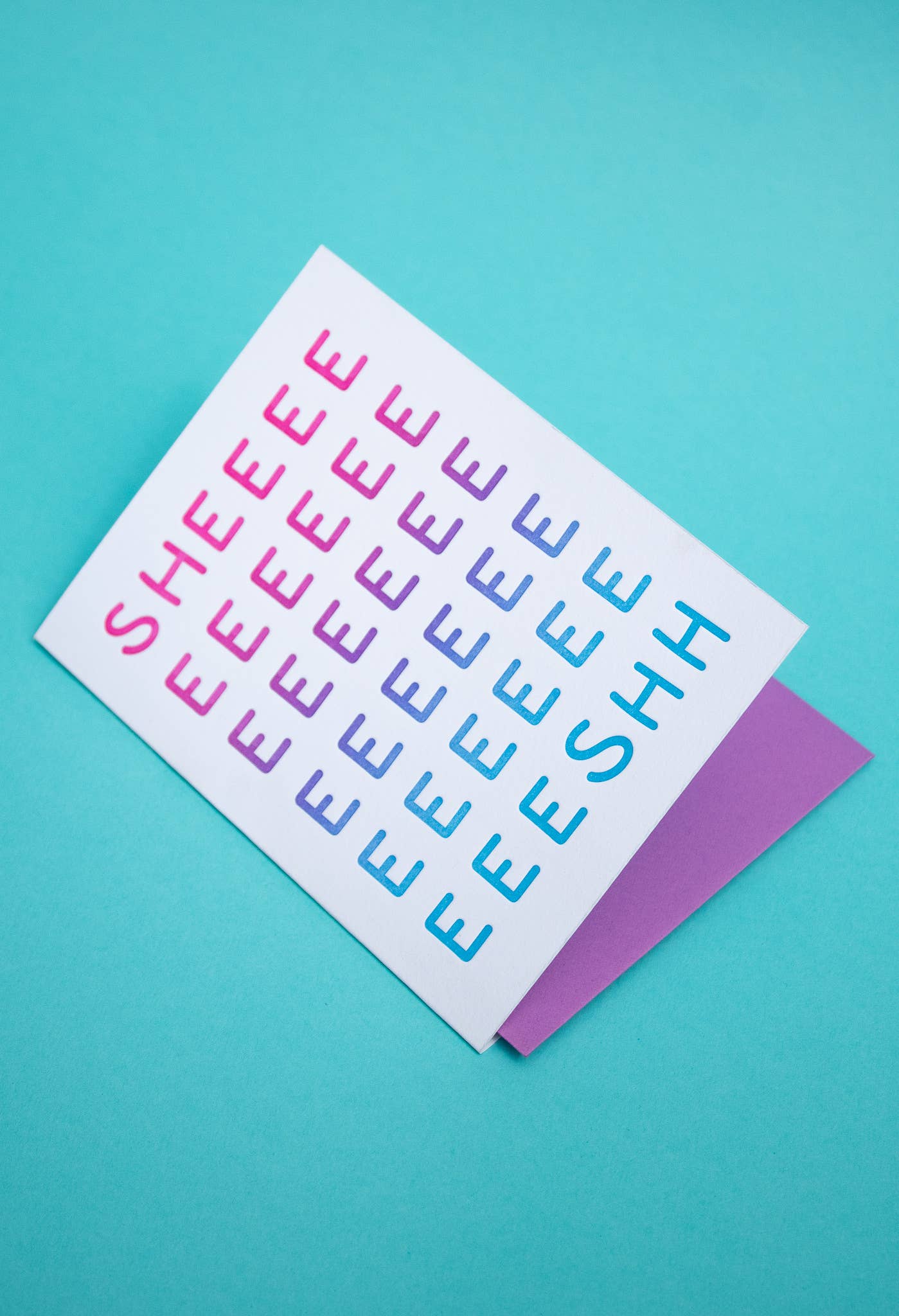 Sheeeeesh Letterpress Greeting Card