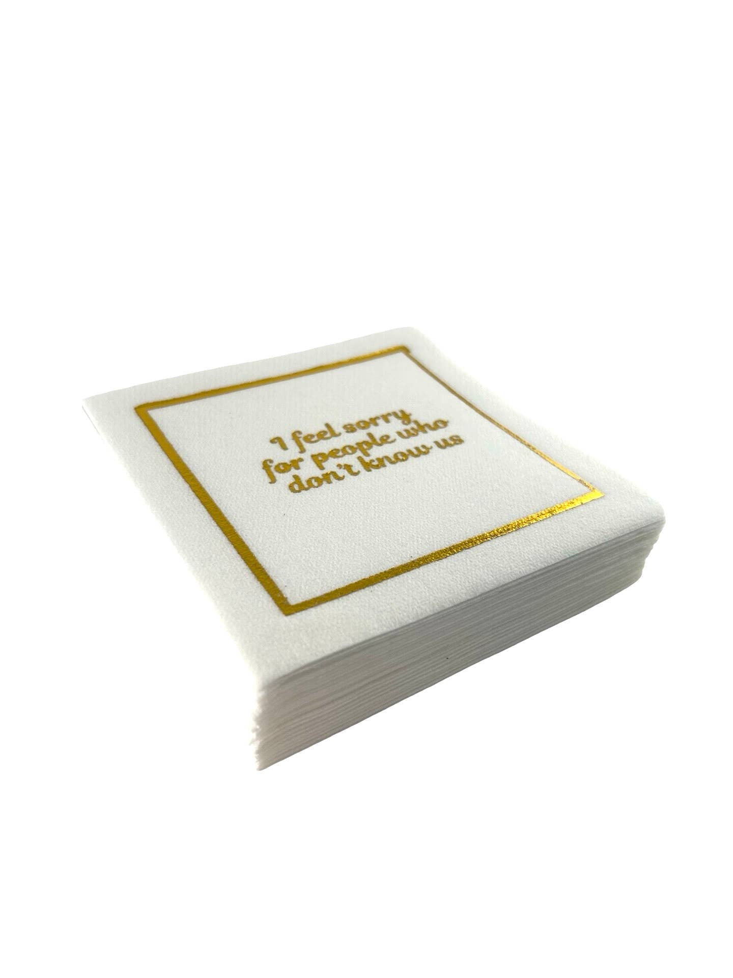 Linen-Feel Cocktail Napkins, Feel Sorry