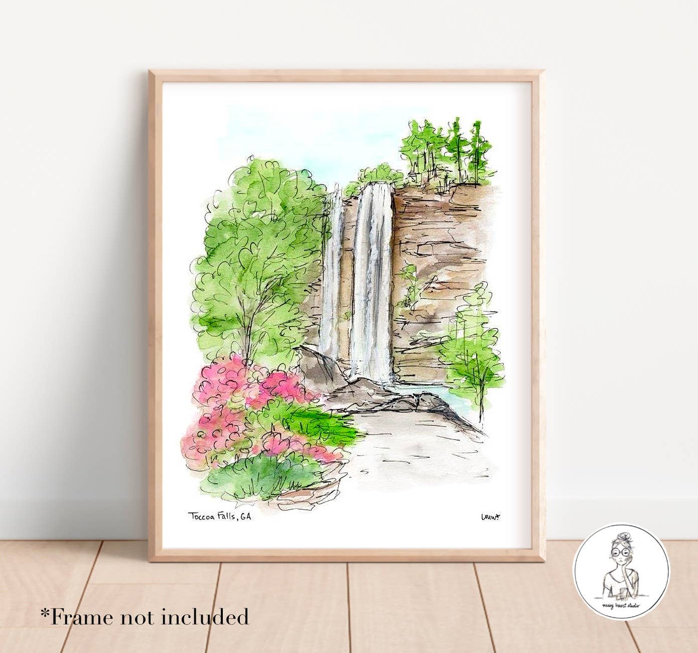 Messy Heart Studio- RFH Custom Local Landmark Watercolor Prints, Personalized Art