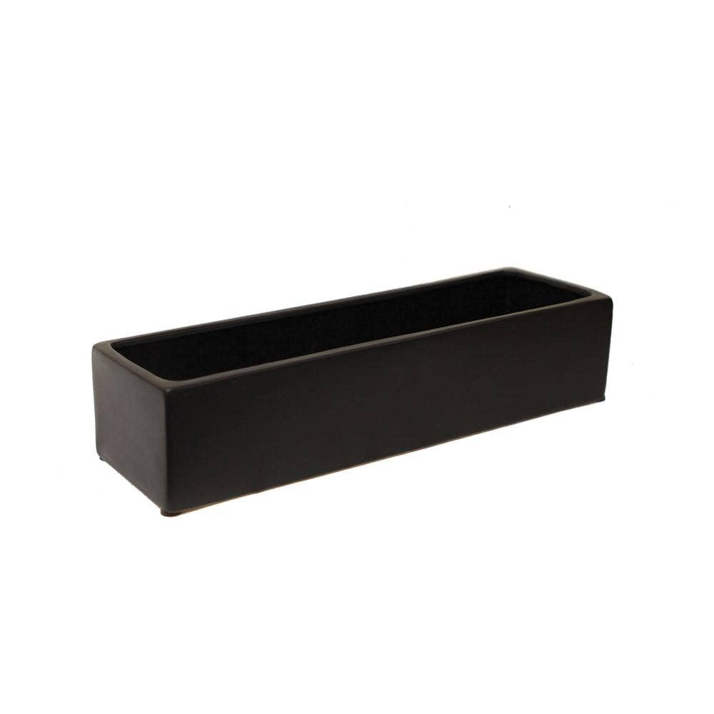 12" x 4" Top | Ceramic Rectangle Planters