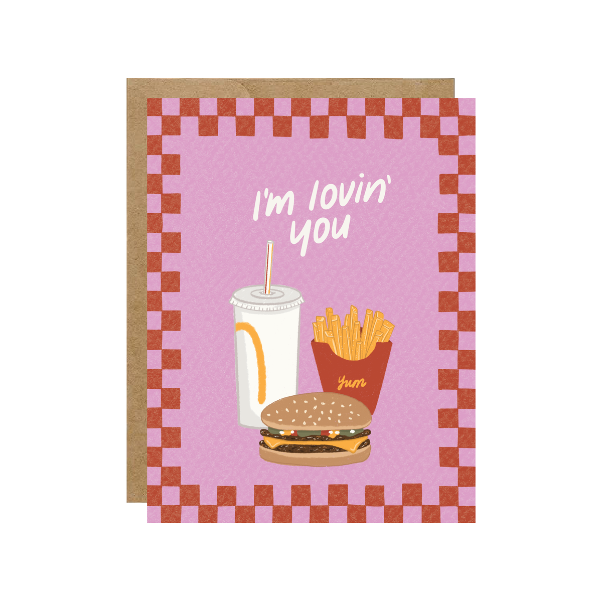 Lovin' You - Fast Food Burger and Fries Love Card