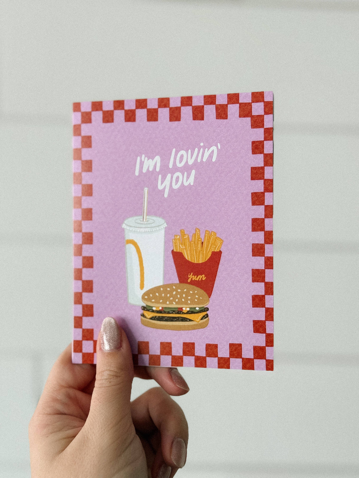 Lovin' You - Fast Food Burger and Fries Love Card