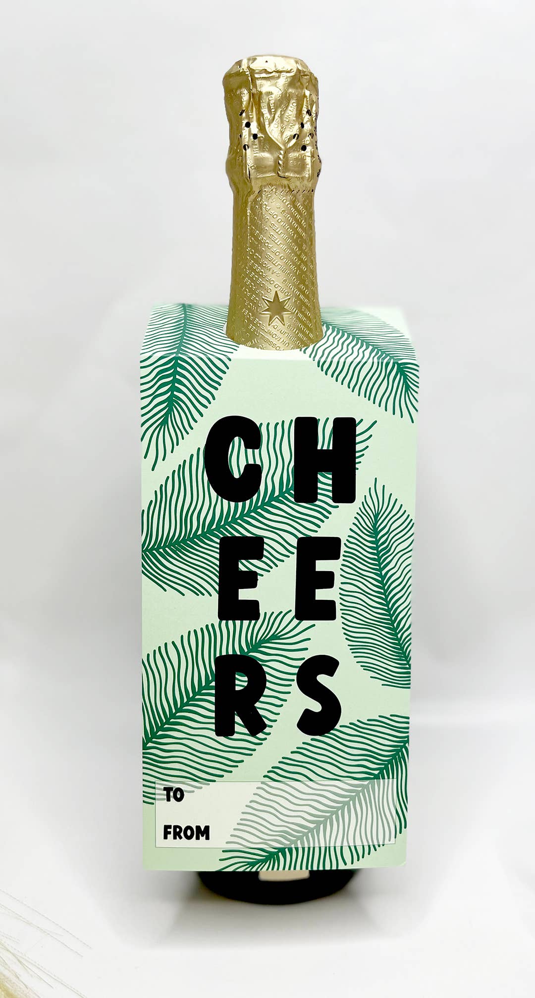 Cheers Wine Bottle Gift Tag, Hostess Gift, Happy hour