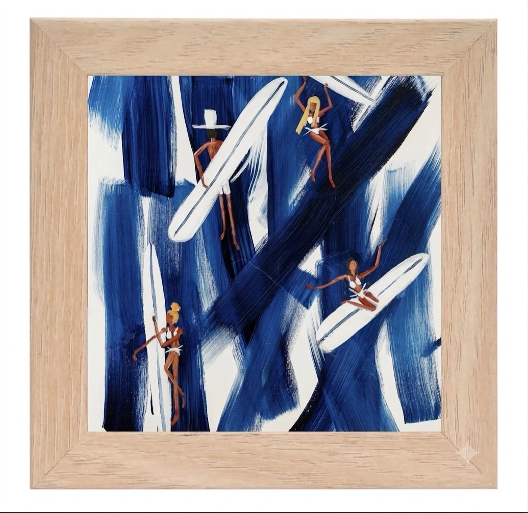 KPalm Fine Art- Surfers Framed
