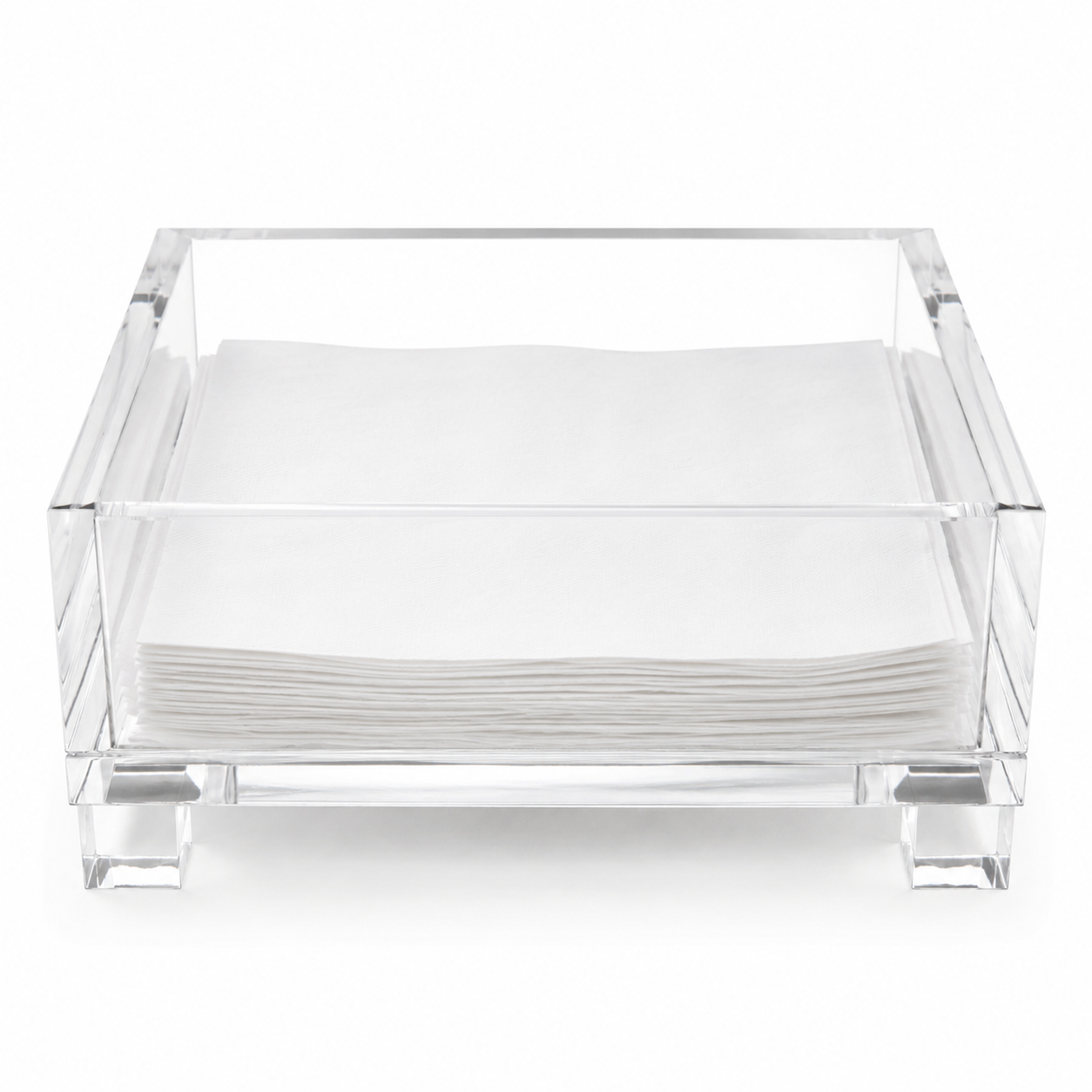 Cocktail Napkin Holder, Cube Feet