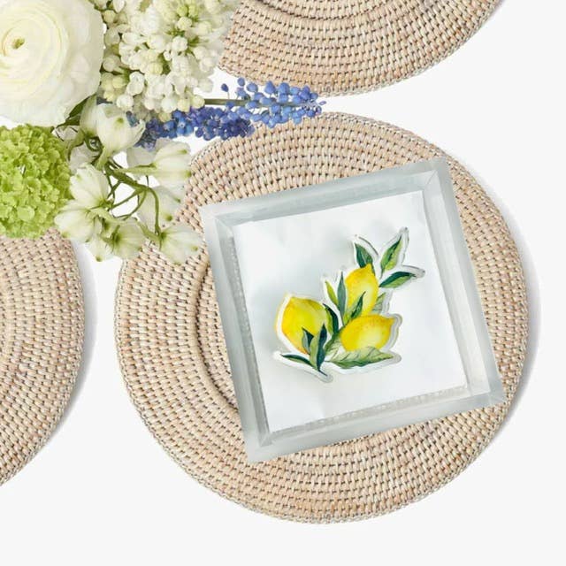Acrylic Napkin Weight, Lemons