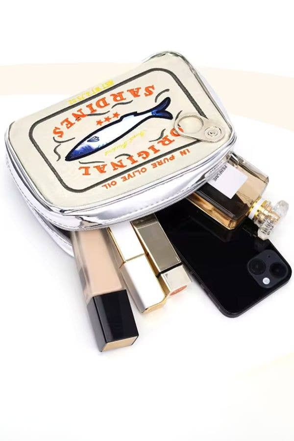 Sardine's Tin Can Gift Cosmetic Bag-Blue