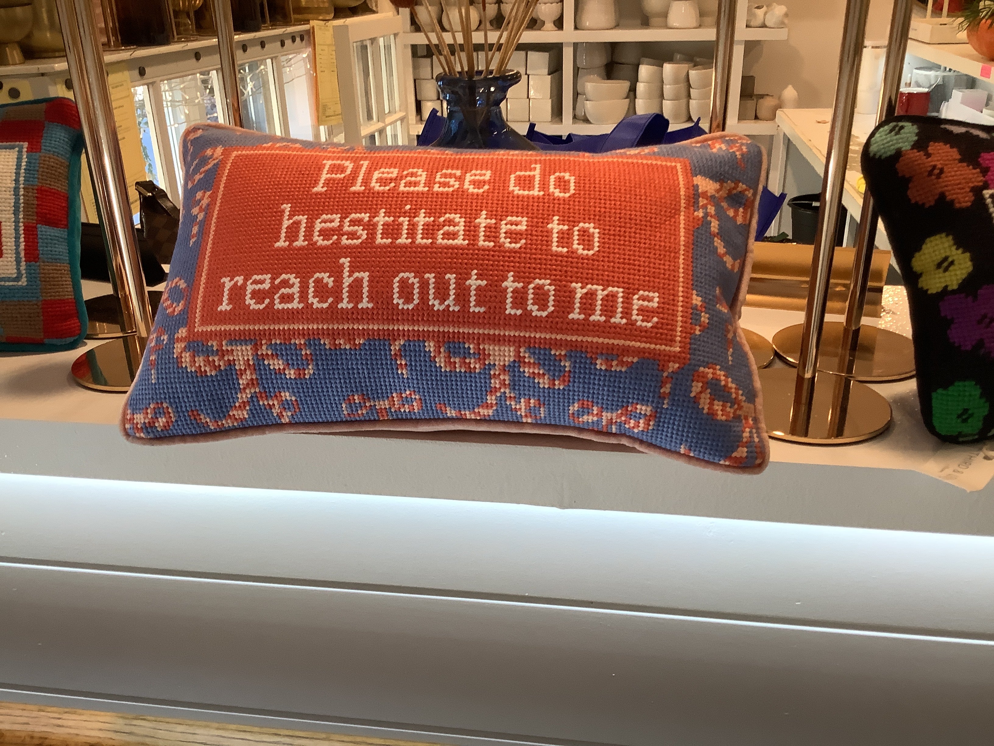 Please hesitate pillow
