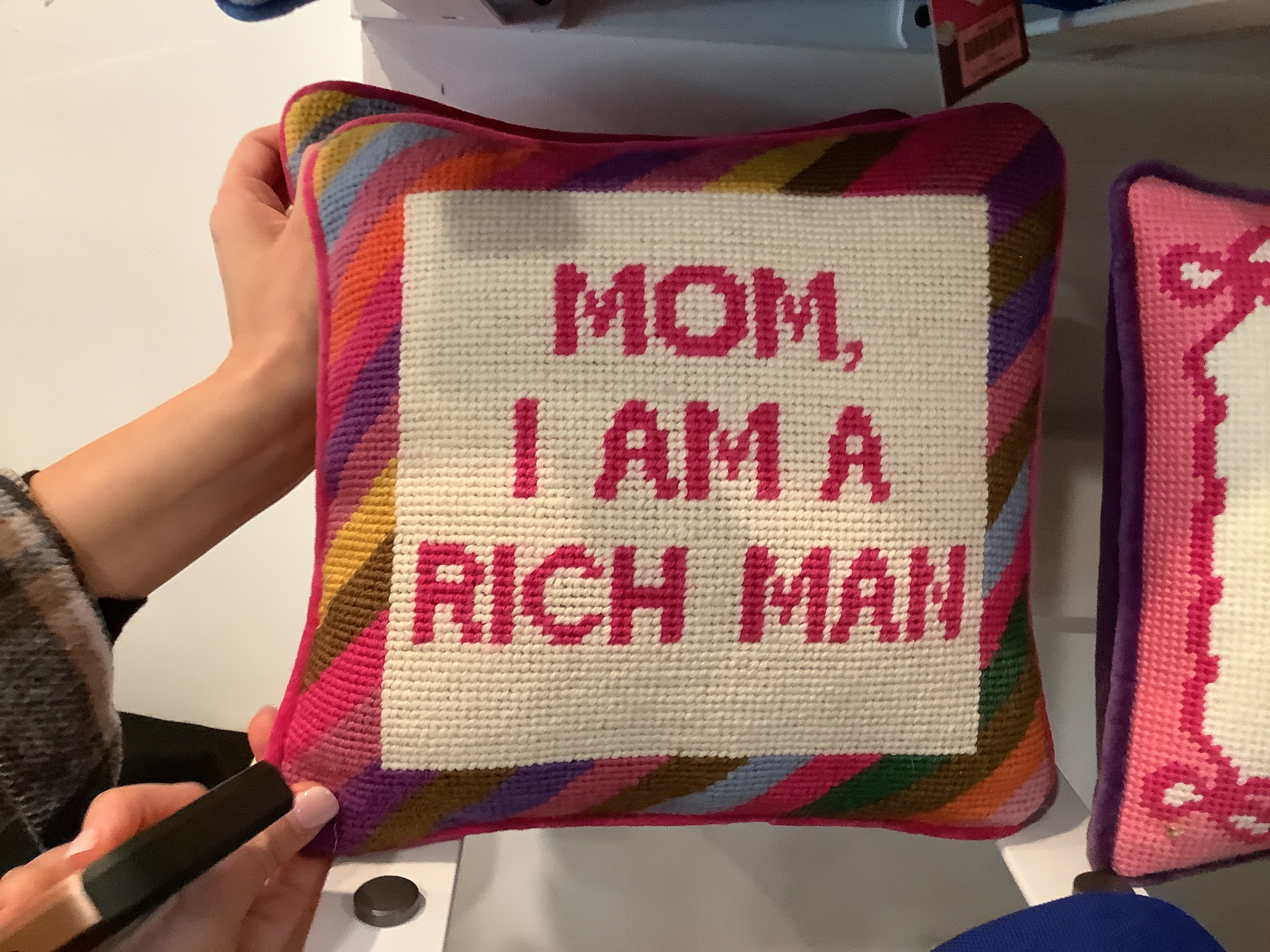 Mom I’m a rich man pillow