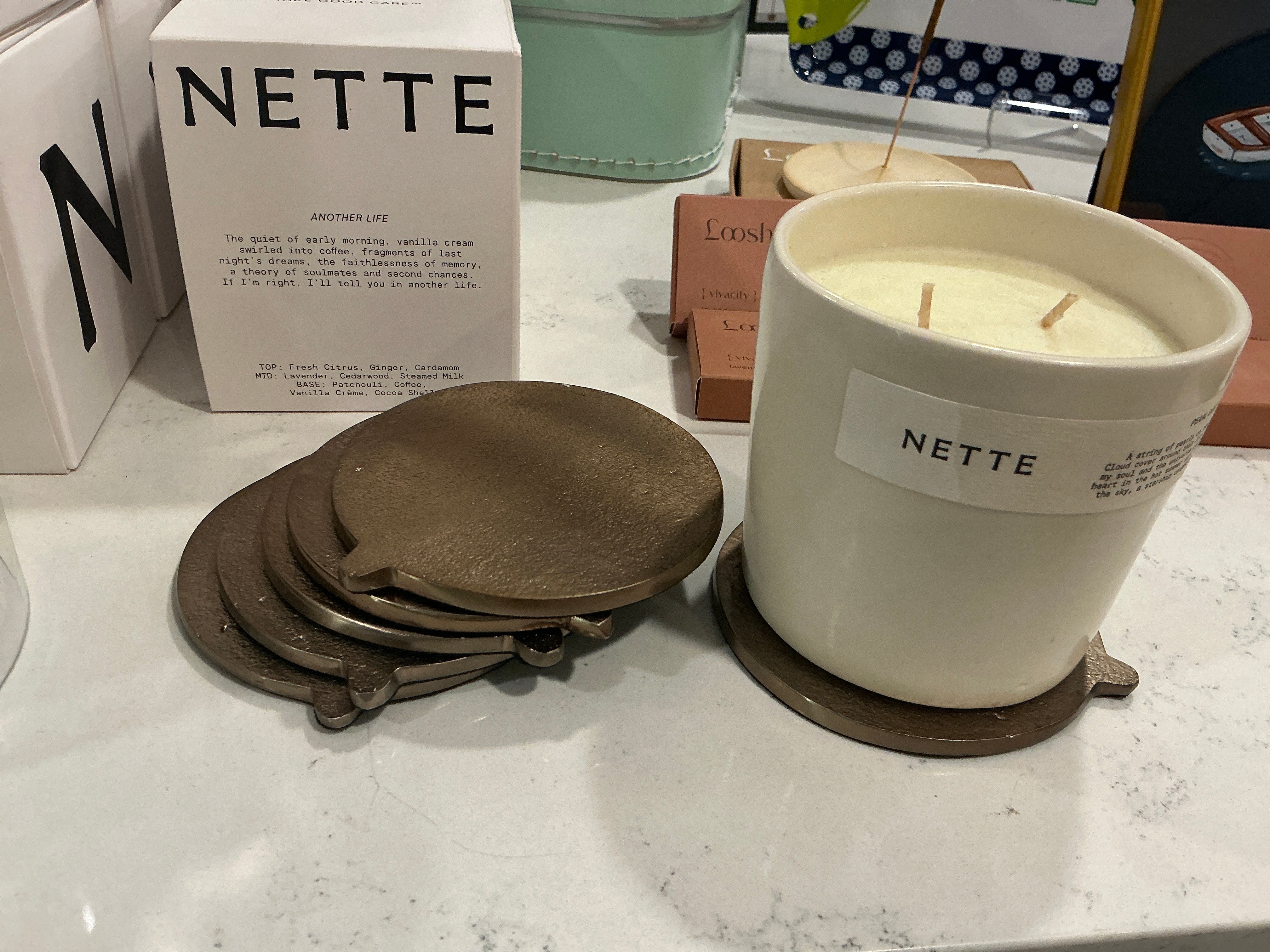 Brass coasters-set of 6