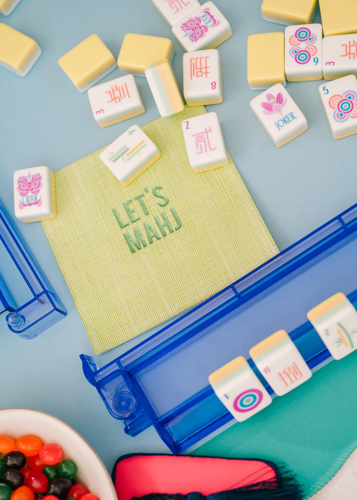 Let’s Mahj Disposable Cocktail Napkins –Mahjong Party & Game
