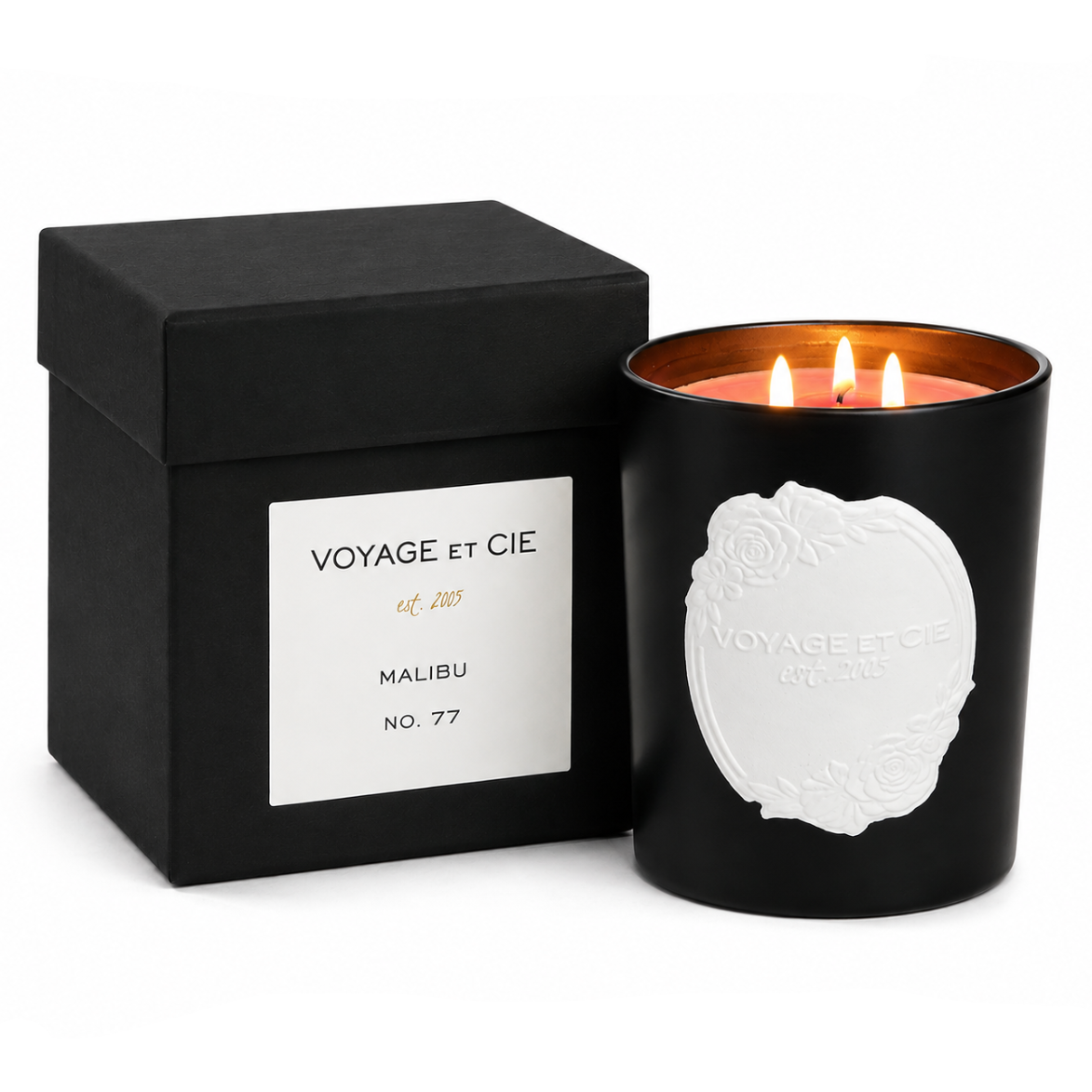 Voyage et cie-Black Cameo Candle