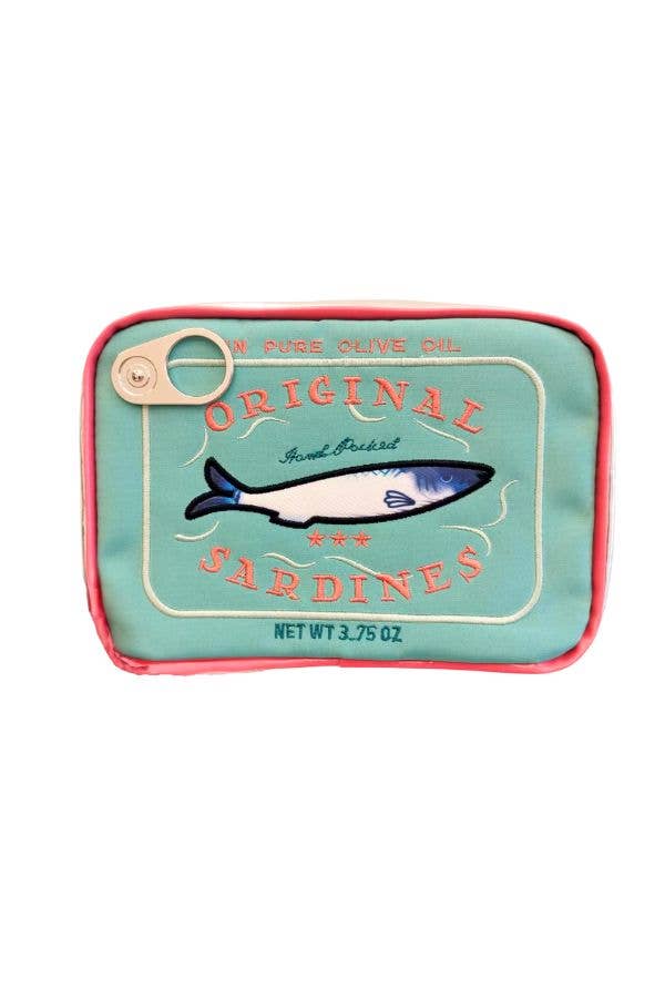 Sardine's Tin Can Gift Cosmetic Bag-Green