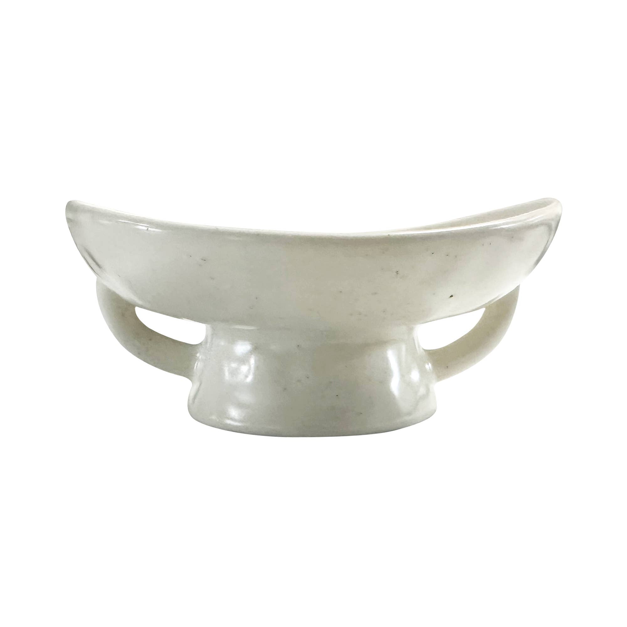 Fox Run White Ceramic Fruit Bowl, 3.5" x 8" x 9"