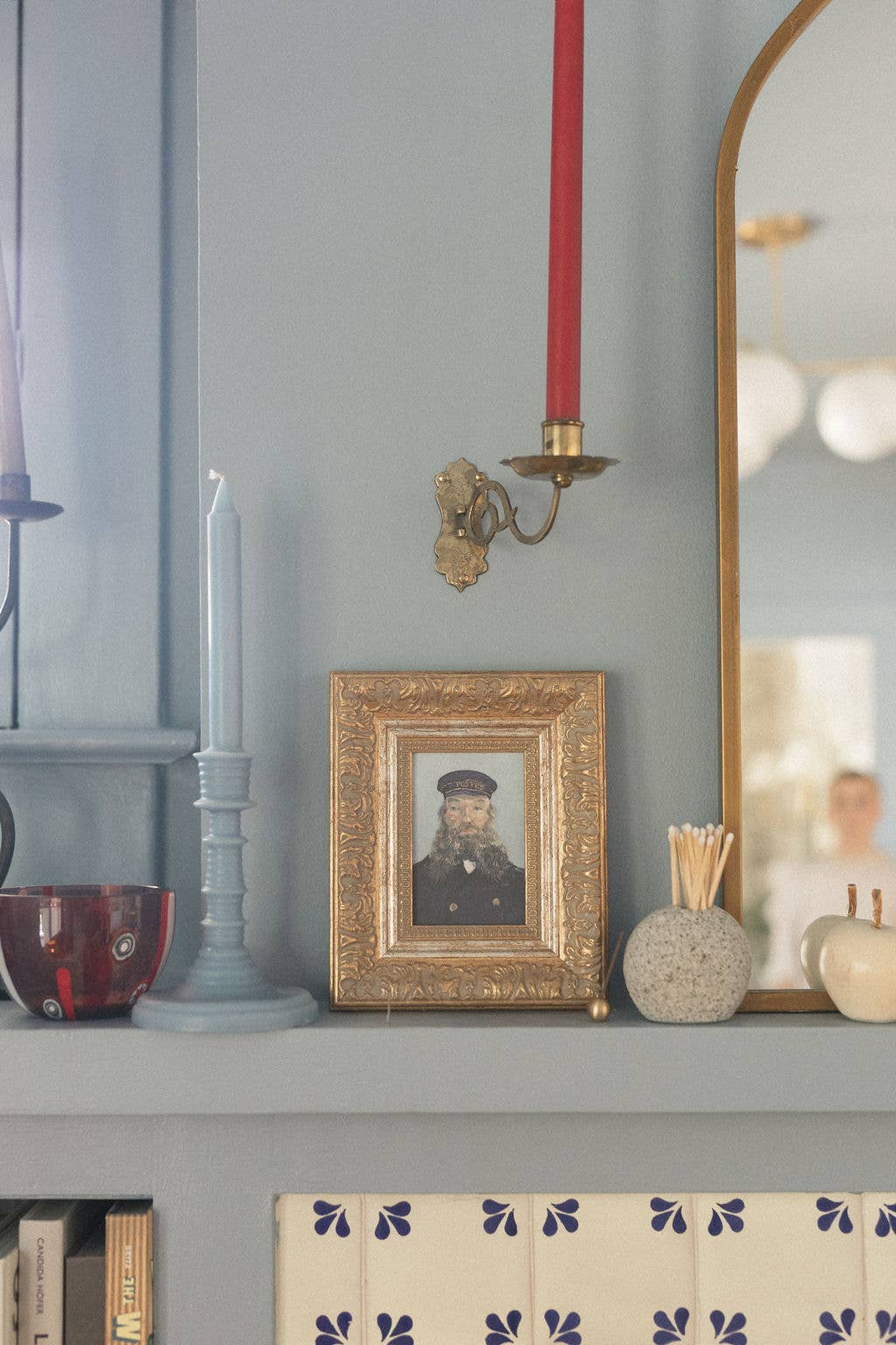 Portrait of a Postman Framed Antique Art