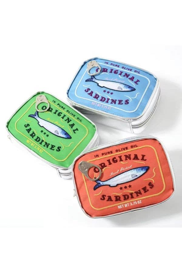 Sardine's Tin Can Gift Cosmetic Bag-Green