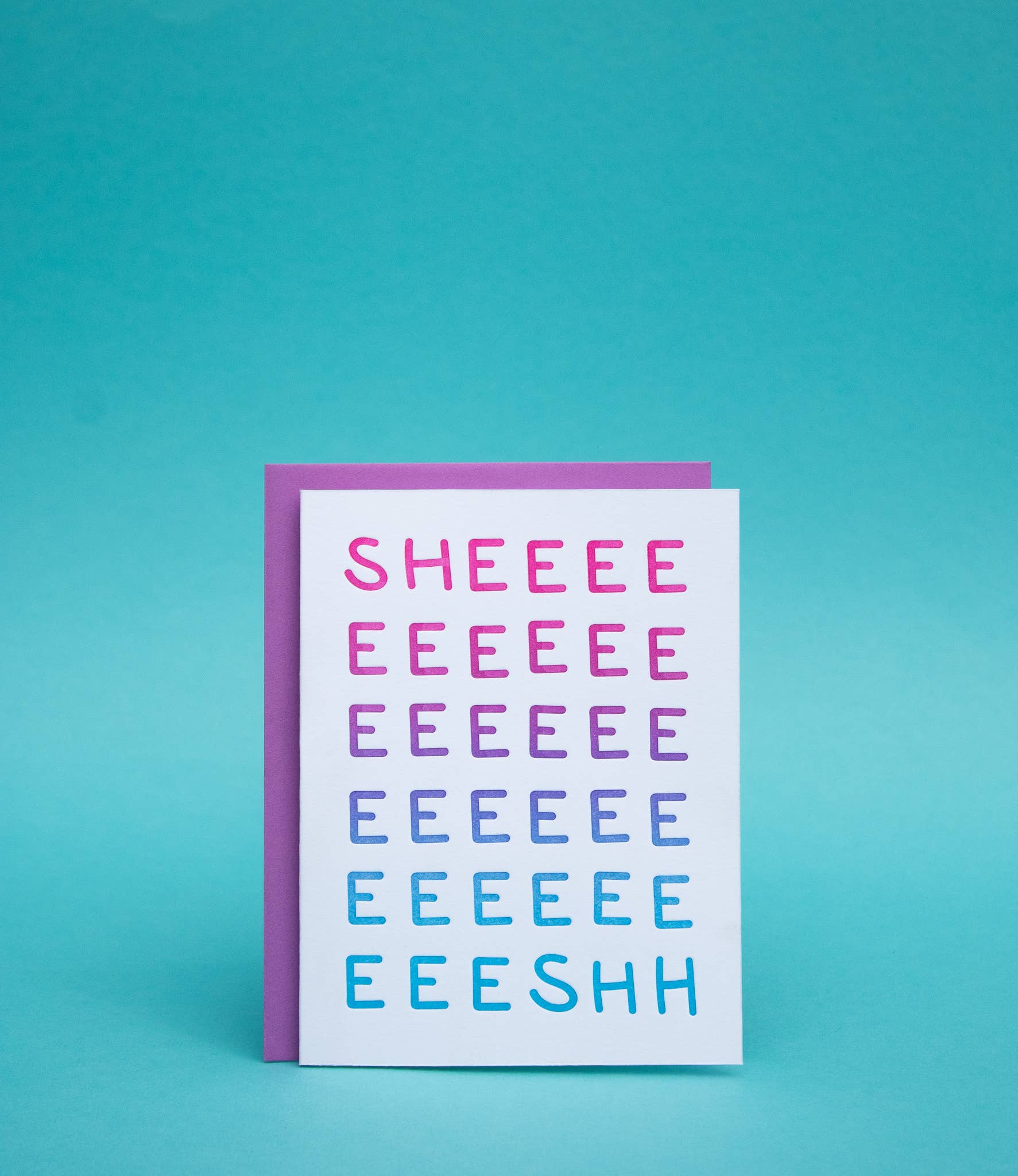 Sheeeeesh Letterpress Greeting Card
