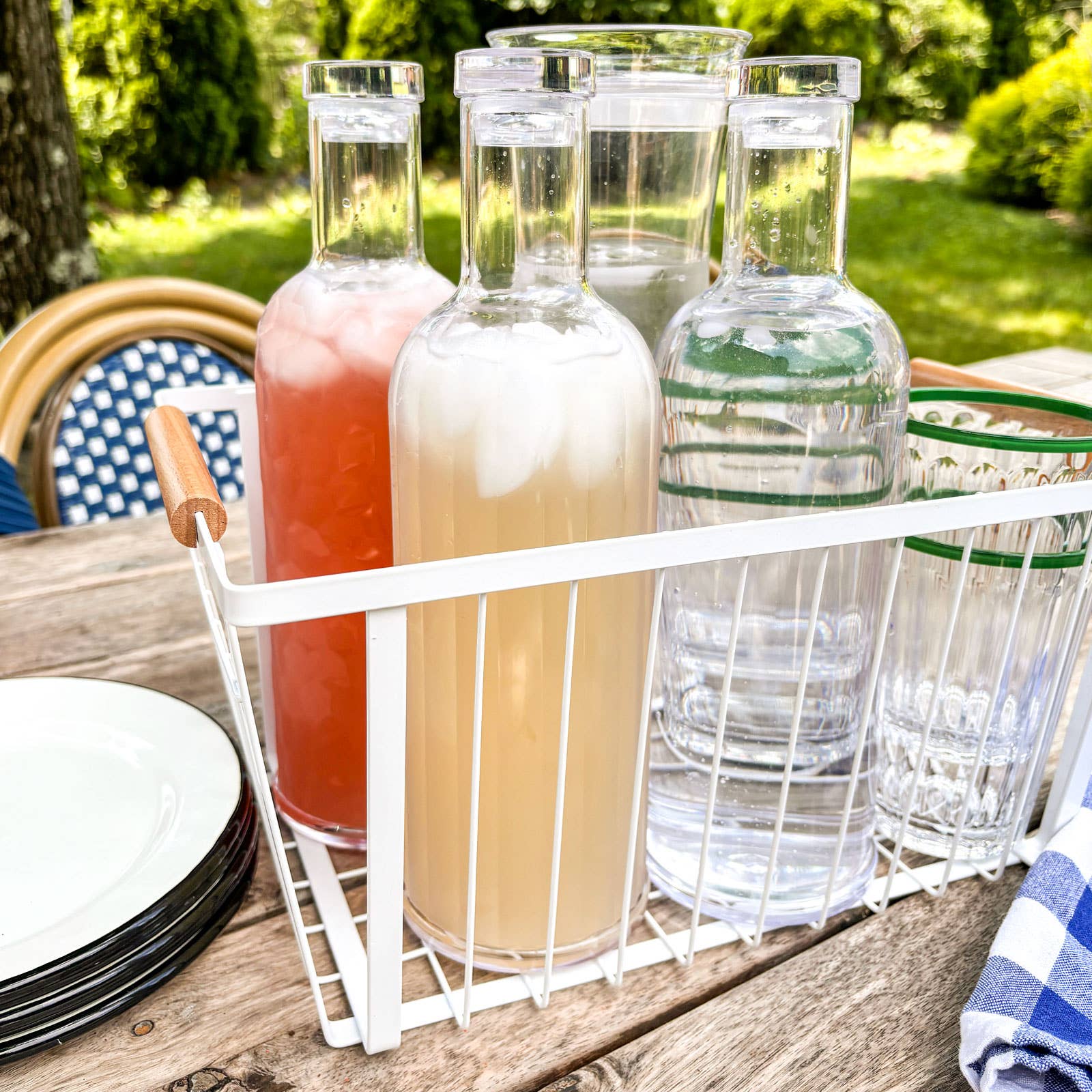 Storage Basket with Handles, White 12 x 8 x 6"
