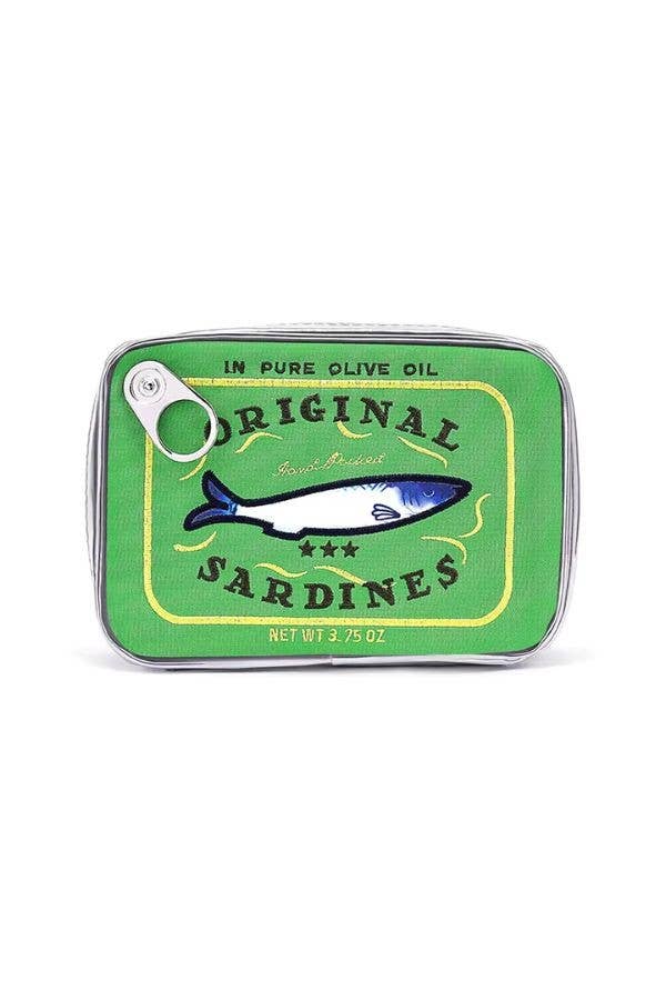 Sardine's Tin Can Gift Cosmetic Bag-Green