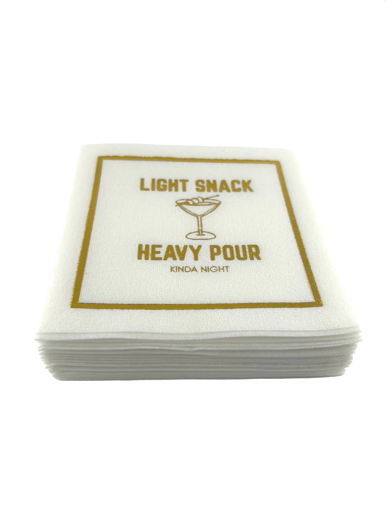 Linen-Feel Cocktail Napkins, Light Snack