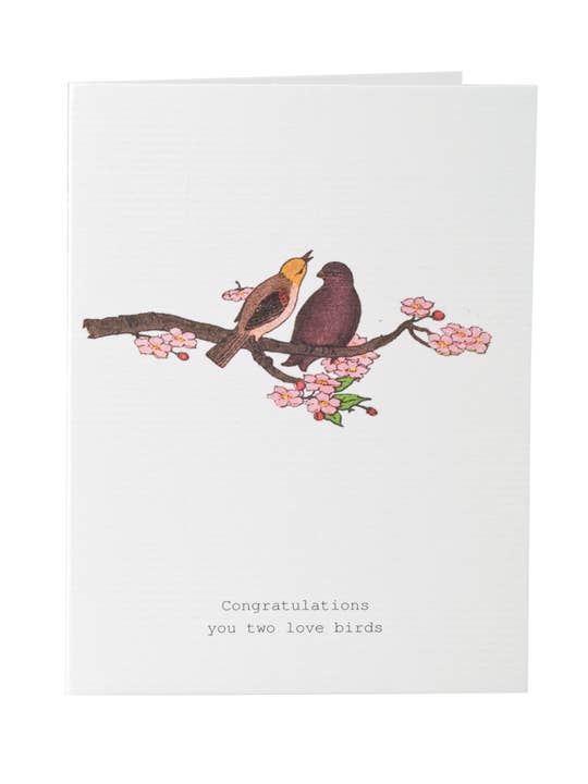 Congratulations Love Birds Greeting Card