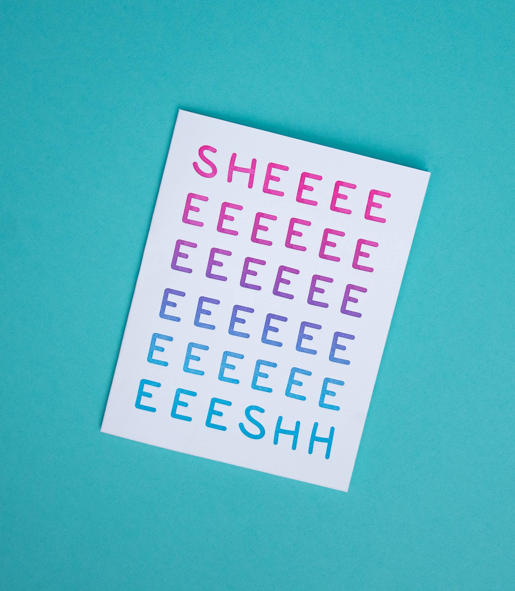 Sheeeeesh Letterpress Greeting Card