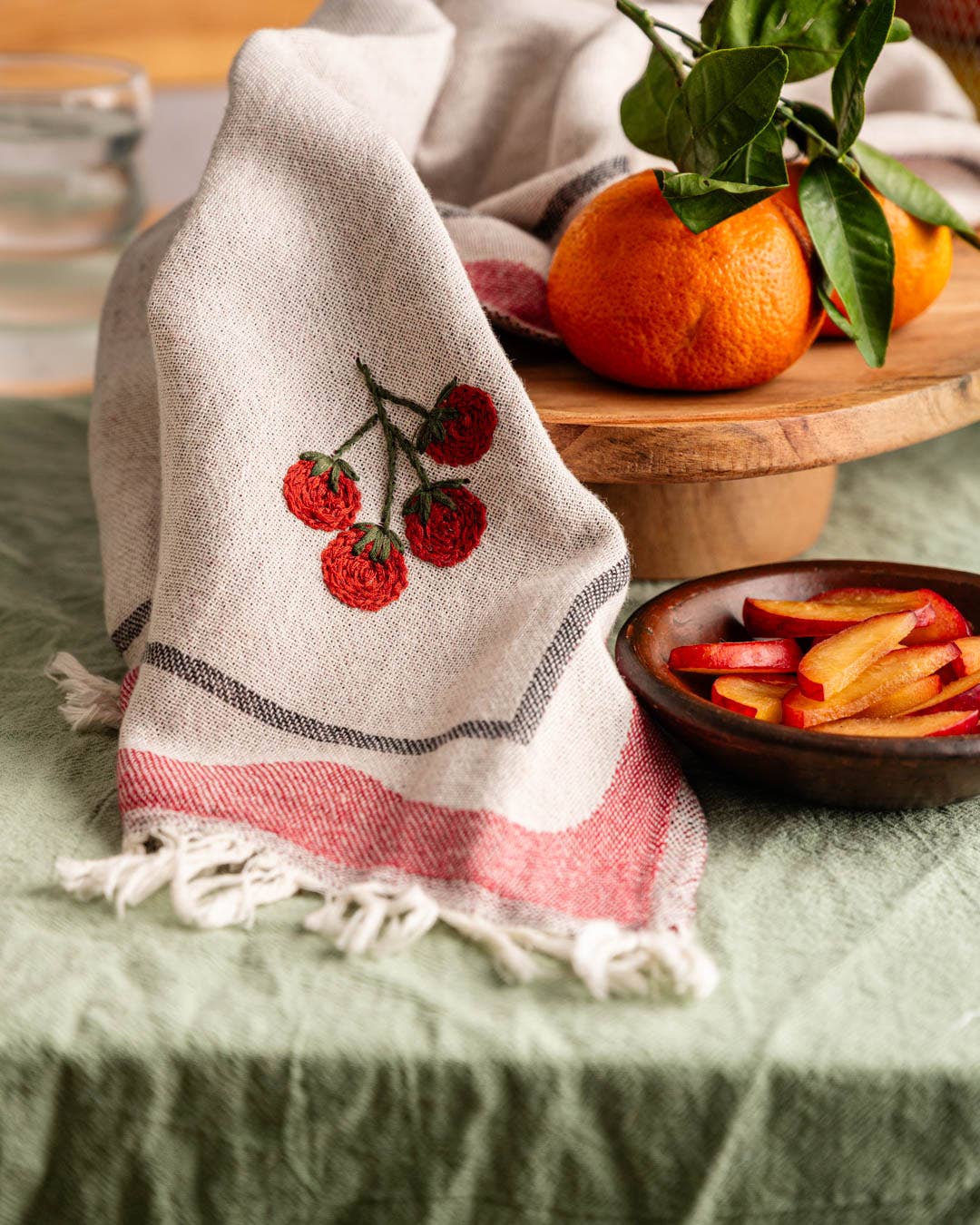 Tomato - Hand Stitched Kitchen Towel