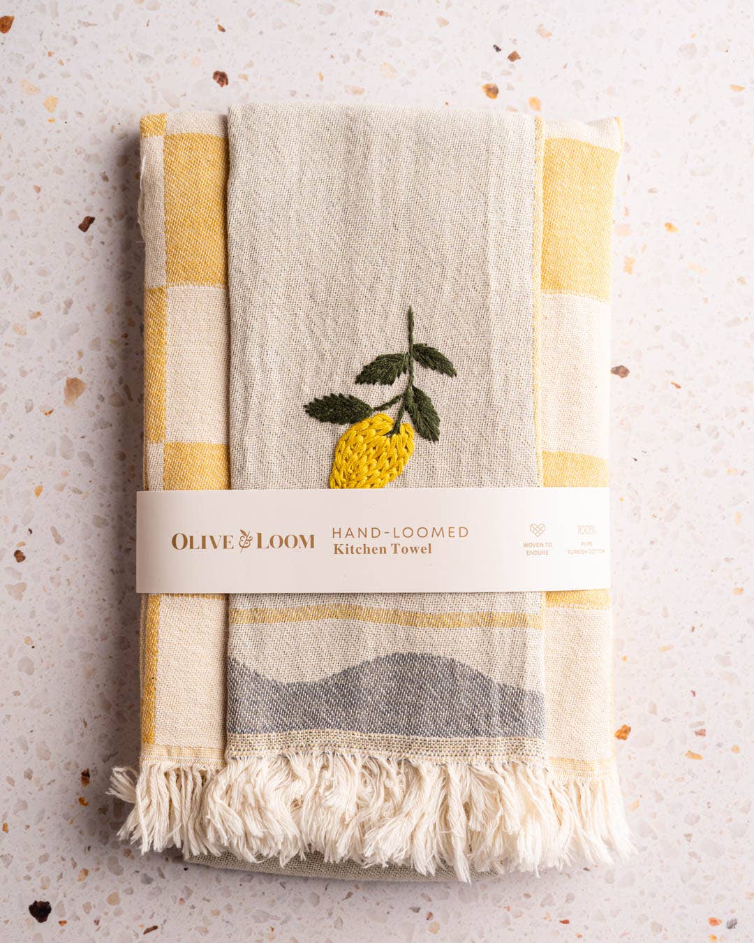 Lemon - Hand Stitched Kitchen Towel