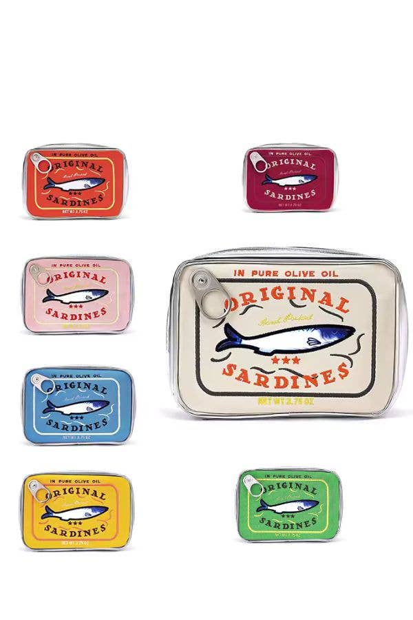 Sardine's Tin Can Gift Cosmetic Bag-Blue